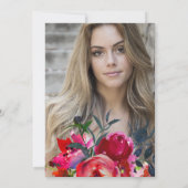 Bloemen rode marine boeket FOTO afstudeerfeest Kaart (Achterkant)