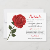 Bloemen Rode Roos Bloem - Huwelijksfeest Kaart (Voorkant)