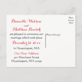 Bloemen Rode Roos Bloem - Huwelijksfeest Uitnodiging Briefkaart (Achterkant)