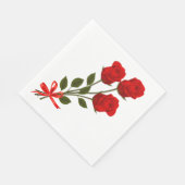 Bloemen Rode Roos Bloemen Huwelijk, Bruidsfeest Servet (Hoek)