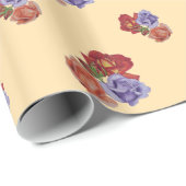 bloemen rode rozen en rozen bloemen bloemen cadeaupapier (Rol Hoek)