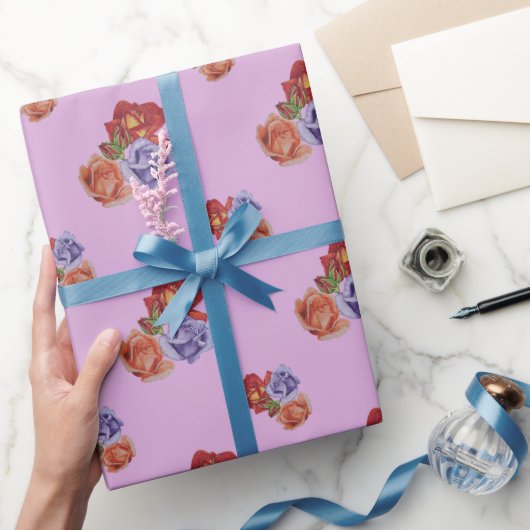 bloemen rode rozen en rozen bloemen bloemen cadeaupapier (Geschenken)