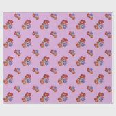 bloemen rode rozen en rozen bloemen bloemen cadeaupapier (Vlak)