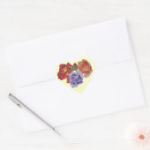 bloemen rode rozen en rozen bloemen bloemen hart sticker (Envelop)
