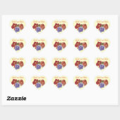 bloemen rode rozen en rozen bloemen bloemen hart sticker (Vel)