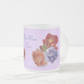 bloemen rode rozen en rozen bloemen bloemen matglas koffiemok (Voorkant rechts)