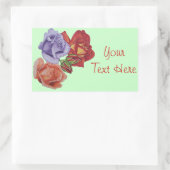 bloemen rode rozen en rozen bloemen bloemen rechthoekige sticker (Tas)