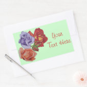 bloemen rode rozen en rozen bloemen bloemen rechthoekige sticker (Envelop)
