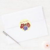bloemen rode rozen en rozen bloemen bloemen ronde sticker (Envelop)