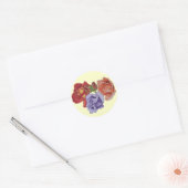 bloemen rode rozen en rozen bloemen bloemen ronde sticker (Envelop)
