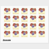 bloemen rode rozen en rozen bloemen bloemen vierkante sticker (Vel)