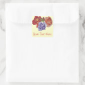 bloemen rode rozen en rozen bloemen bloemen vierkante sticker (Tas)