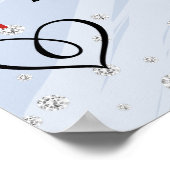  Bloemen Rode Rozen Huwelijk Welkom Poster (Hoek)