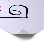  Bloemen Rode Rozen Huwelijk Welkom Poster (Hoek)