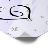  Bloemen Rode Rozen Huwelijk Welkom Poster (Hoek)