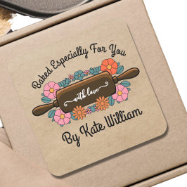 Bloemen rolpen Gebakken door YOU Gift Labels