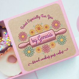 Bloemen rolpen Gebakken door YOU Gift Labels