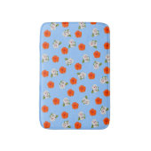 Bloemen Romance (blauwe achtergrond) Badmat (Voorkant Verticaal)