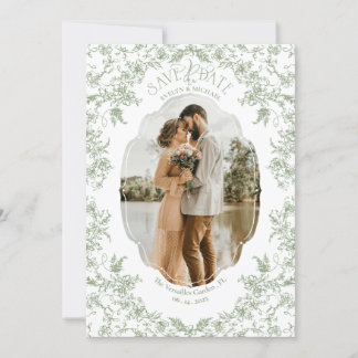 Bloemen Romance Chinoiserie Classic Love Sage Gree Save The Date