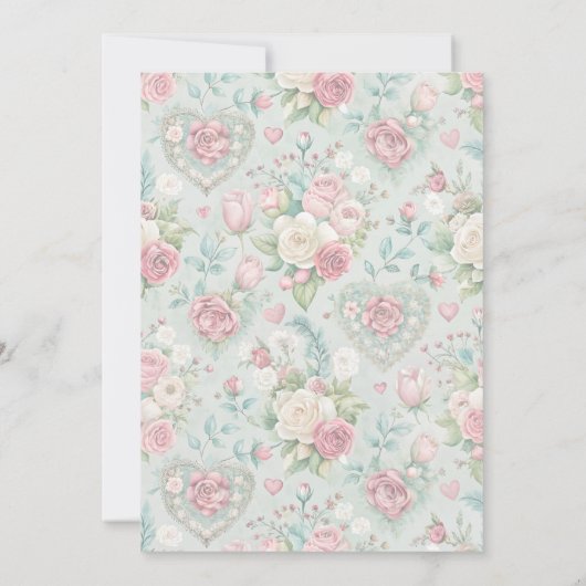 Bloemen Romance Kaart (Achterkant)