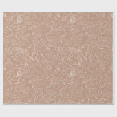 Bloemen  Romance Patroon Cadeaupapier (Vlak)