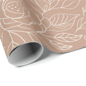 Bloemen  Romance Patroon Cadeaupapier (Rol Hoek)
