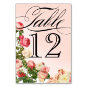 Bloemen Romance Roze Rozen Tafelnummers (Voorkant)