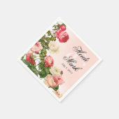 Bloemen Romance Rozen Rozen | blush pink Servet (Hoek)