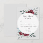 Bloemen Romance RSVP Kaartje (Voorkant / Achterkant)