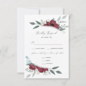 Bloemen Romance RSVP Kaartje (Voorkant)