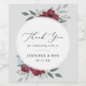 Bloemen Romance Wijn Etiket (Enkel label)