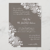  bloemen Romantic Rustic Wedding Invites Kaart (Voorkant / Achterkant)