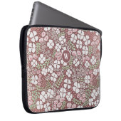 Bloemen Romantisch Blush Rozen Witte bloemen Laptop Sleeve (Voorkant Rechts)