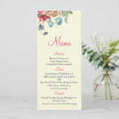 Bloemen Romantisch Bruiloft Menu (Staand voorkant)