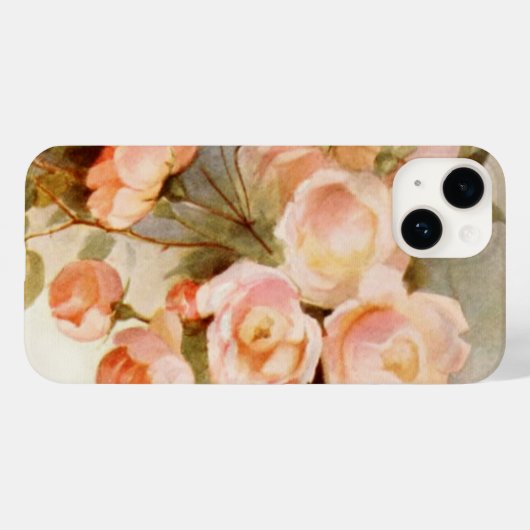  bloemen, Romantische Antiek roze bloemen Case-Mate iPhone Case (Achterkant (horizontaal))