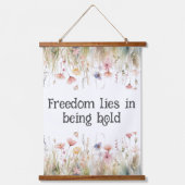 Bloemen, romantische waterverf, motivatie hangend wandkleed (Voorkant)