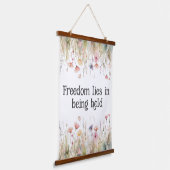 Bloemen, romantische waterverf, motivatie hangend wandkleed (Gebogen)