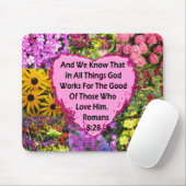 BLOEMEN ROMEINEN 8:28 SCRIPTUUR VERS MUISMAT (Met muis)