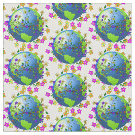 Bloemen rond de aarde stof