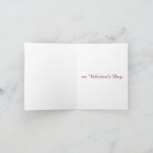  bloemen rond een gouden Lijsten Valentijn Feestdagen Kaart (Binnen)