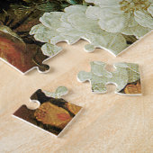 Bloemen rond een klassieke buste legpuzzel (Zijkant)