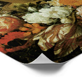 Bloemen rond een klassieke buste poster (Hoek)