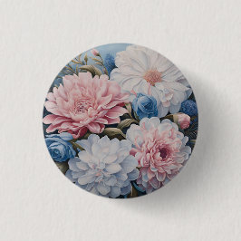 Bloemen Ronde Button 3,2 Cm