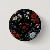 Bloemen Ronde Button 3,2 Cm (Voorkant)