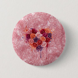 Bloemen Ronde Button 5,7 Cm