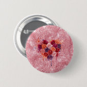Bloemen Ronde Button 5,7 Cm (Voorkant /achterkant)