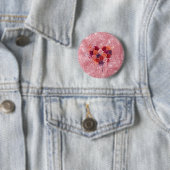 Bloemen Ronde Button 5,7 Cm (In situ)