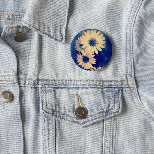 Bloemen Ronde Button 5,7 Cm (In situ)