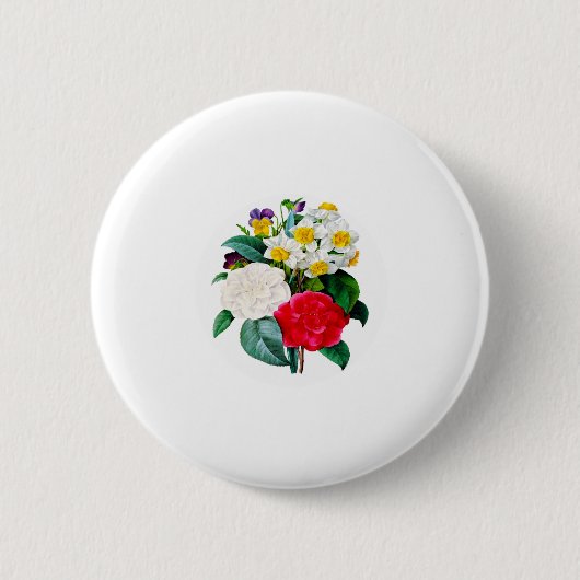 bloemen ronde button 5,7 cm (Voorkant)