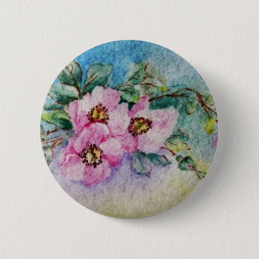 Bloemen Ronde Button 5,7 Cm (Voorkant)